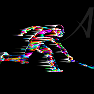 Cricket batsman reaching for crease digital art