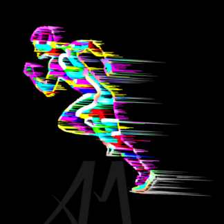 sprinter - digital art movement and colours