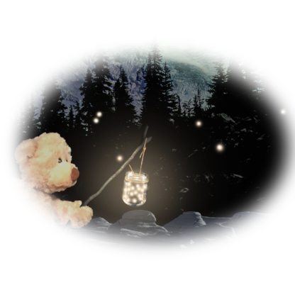 Bear Gliding With Fireflies - Image 2